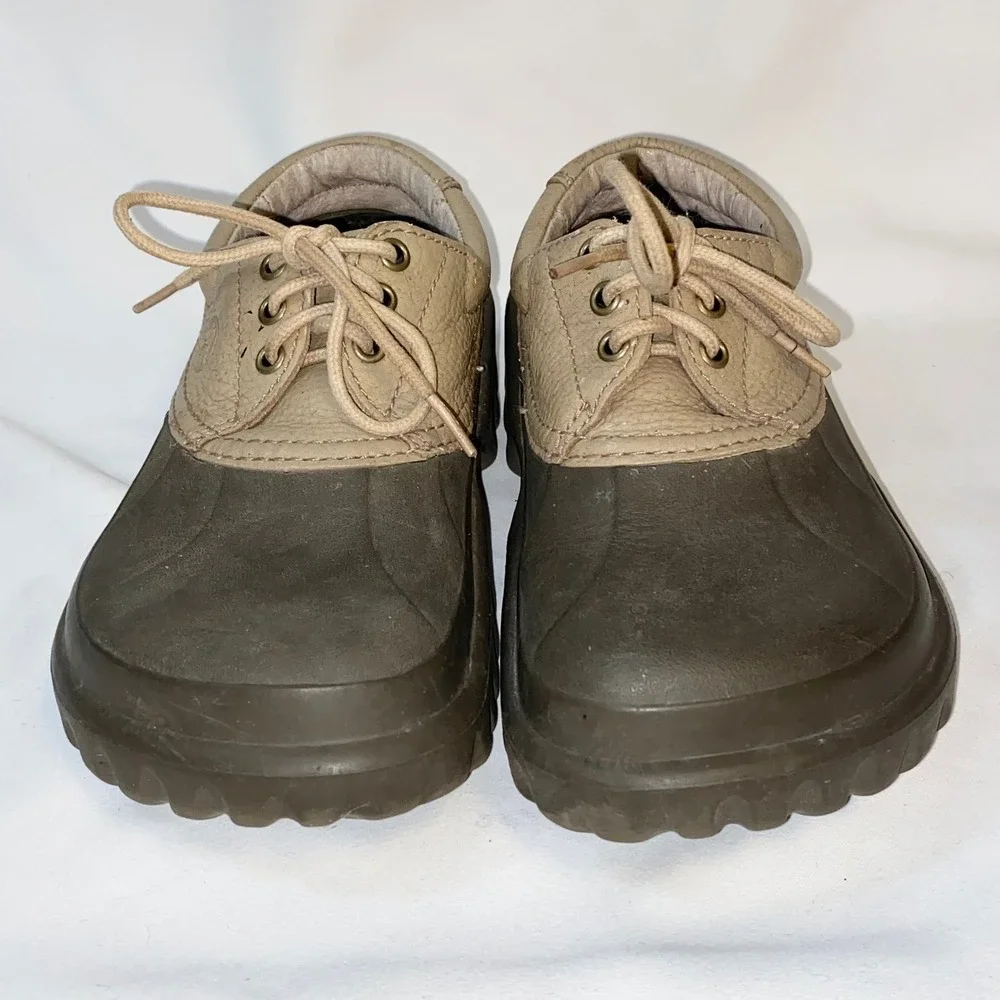 Crocs All Terrain Axle Duck Boots Leather Trim Waterproof‎ Islander M 8 W 9